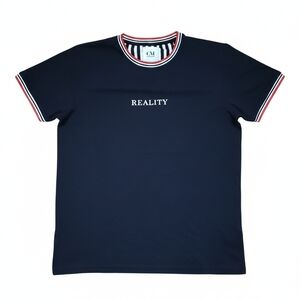 CM Navy Short Sleeve Tee with Red Accents